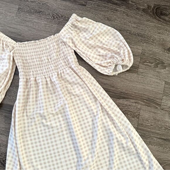 Sokie Collective Puff Sleeve Smocked Midi Dress - Picture 3 of 7